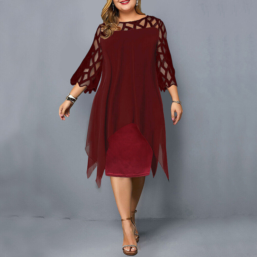 Isabella | Chic Plus Size Midi Klänning För Moderna Kvinnor