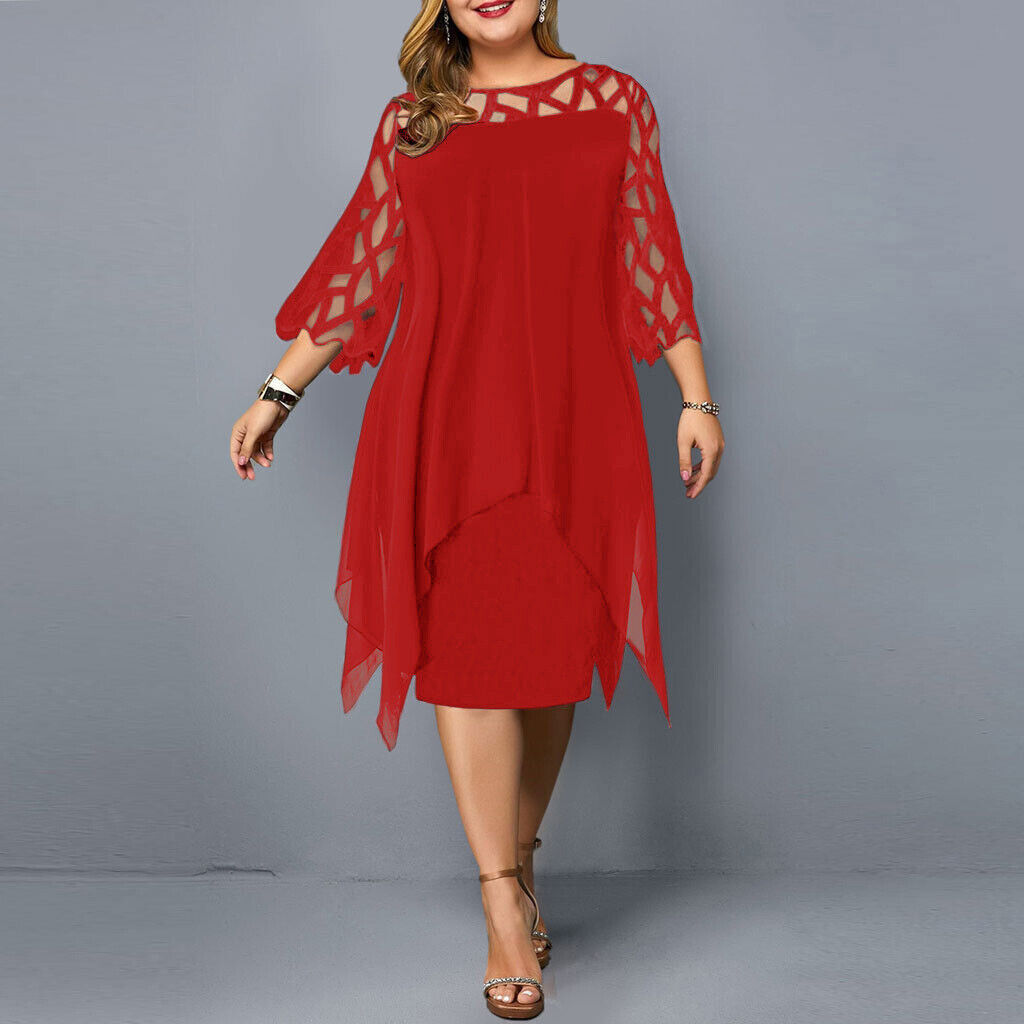 Isabella | Chic Plus Size Midi Klänning För Moderna Kvinnor