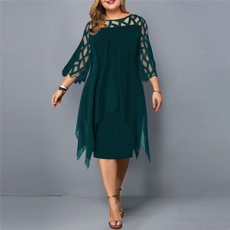 Isabella | Chic Plus Size Midi Klänning För Moderna Kvinnor