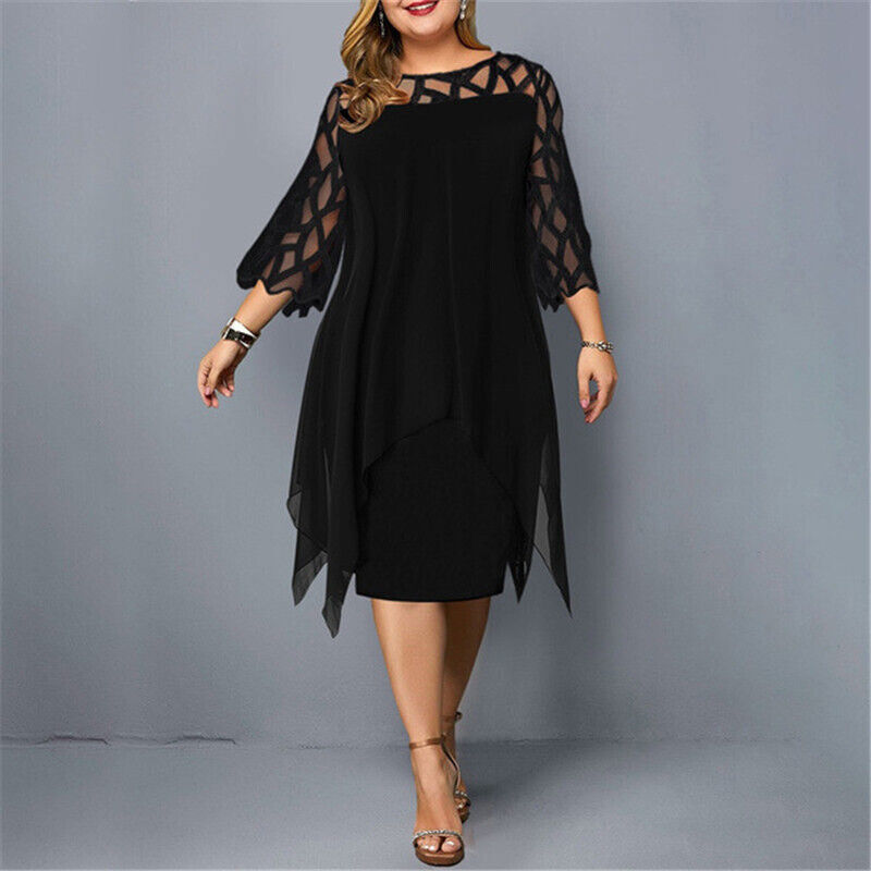 Isabella | Chic Plus Size Midi Klänning För Moderna Kvinnor