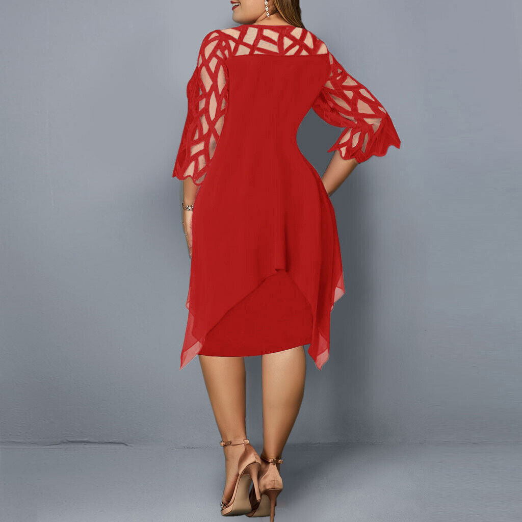 Isabella | Chic Plus Size Midi Klänning För Moderna Kvinnor