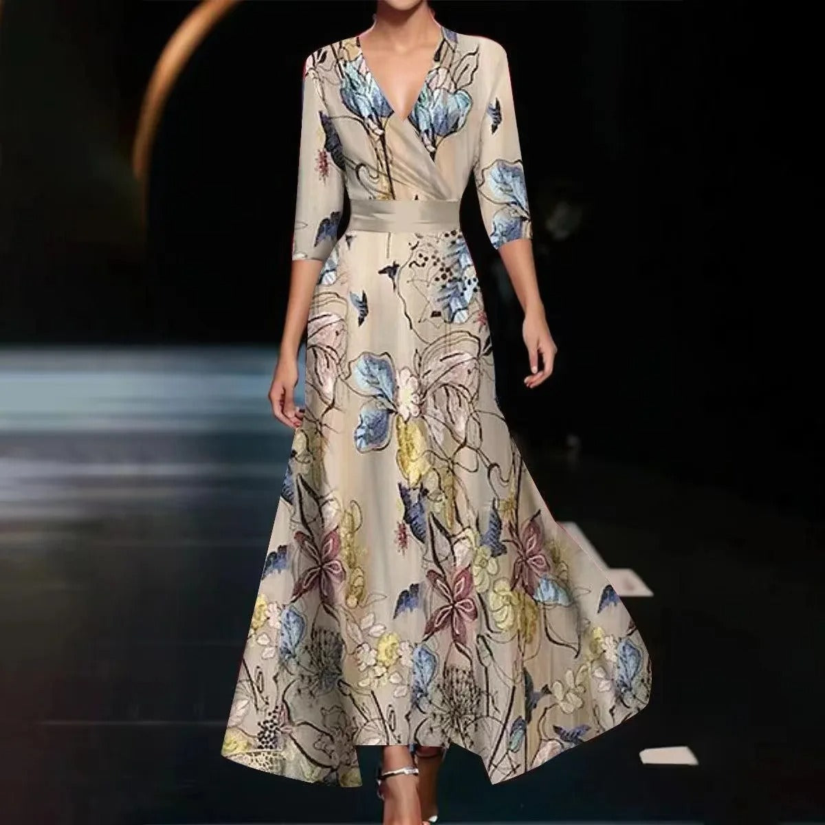 Vera™ | Elegant klänning med blommönster
